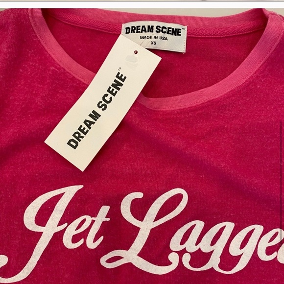 Wildfox dream scene jet lagged hot pink sweatshirt - Picture 3 of 6